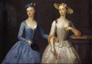 Enoch Seeman Lady Sophia and Lady Charlotte Fermor oil on canvas